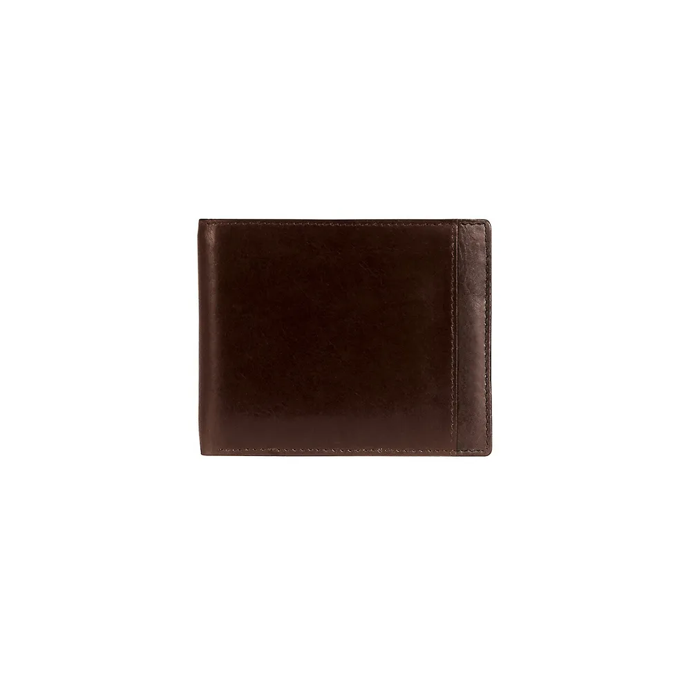 Mancini Leather Men's Bifold Passcase Credit Card ID Wallet