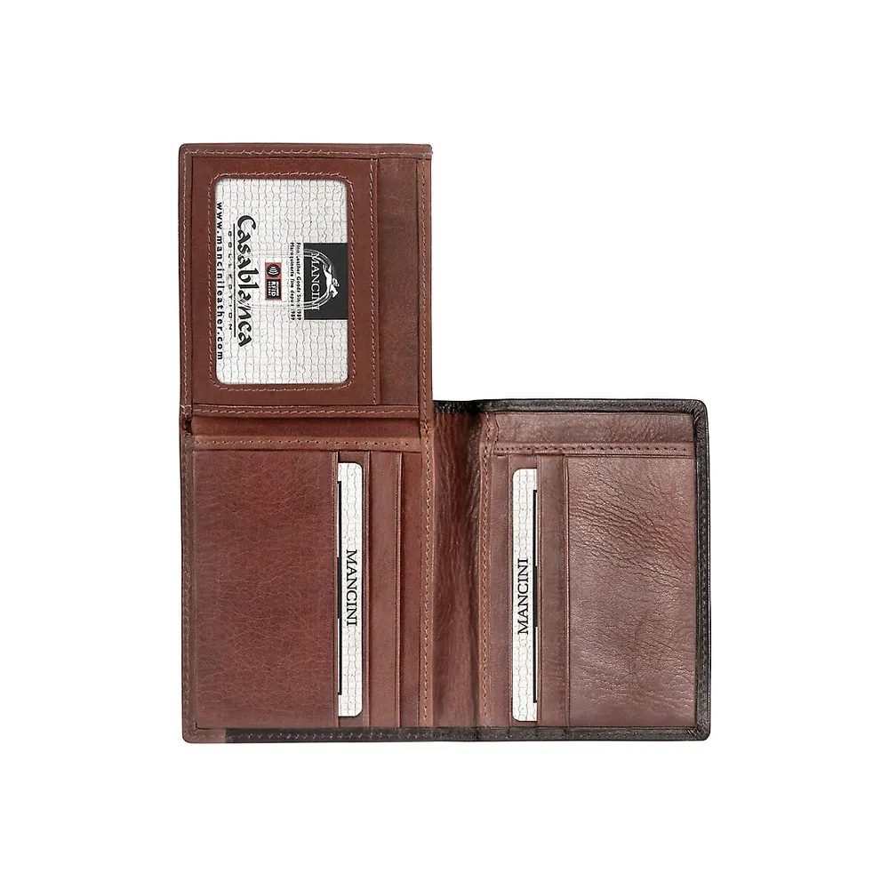 Casablanca RFID Secure Unique Vertical Wing Wallet