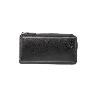 Multiple Wing RFID Secure Leather Wallet