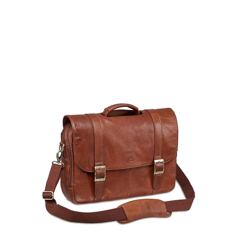 Arizona Double Compartment Leather Briefcase