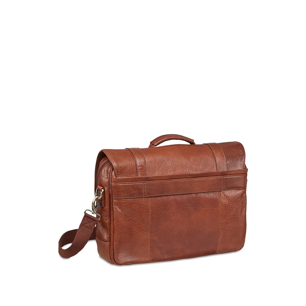 Arizona Double Compartment Leather Briefcase