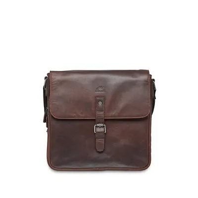 Buffalo RFID-Secure Leather Messenger Bag