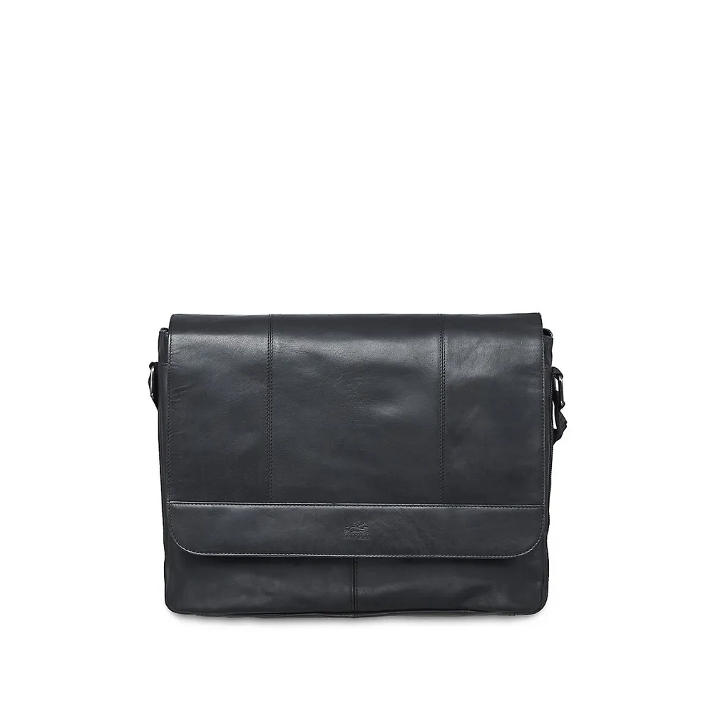 Buffalo RFID-Secure Leather Messenger Bag