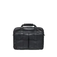 Buffalo RFID-Secure Double-Compartment Leather Briefcase