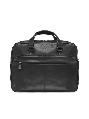 Buffalo Expandable Double-Compartment Leather Briefcase