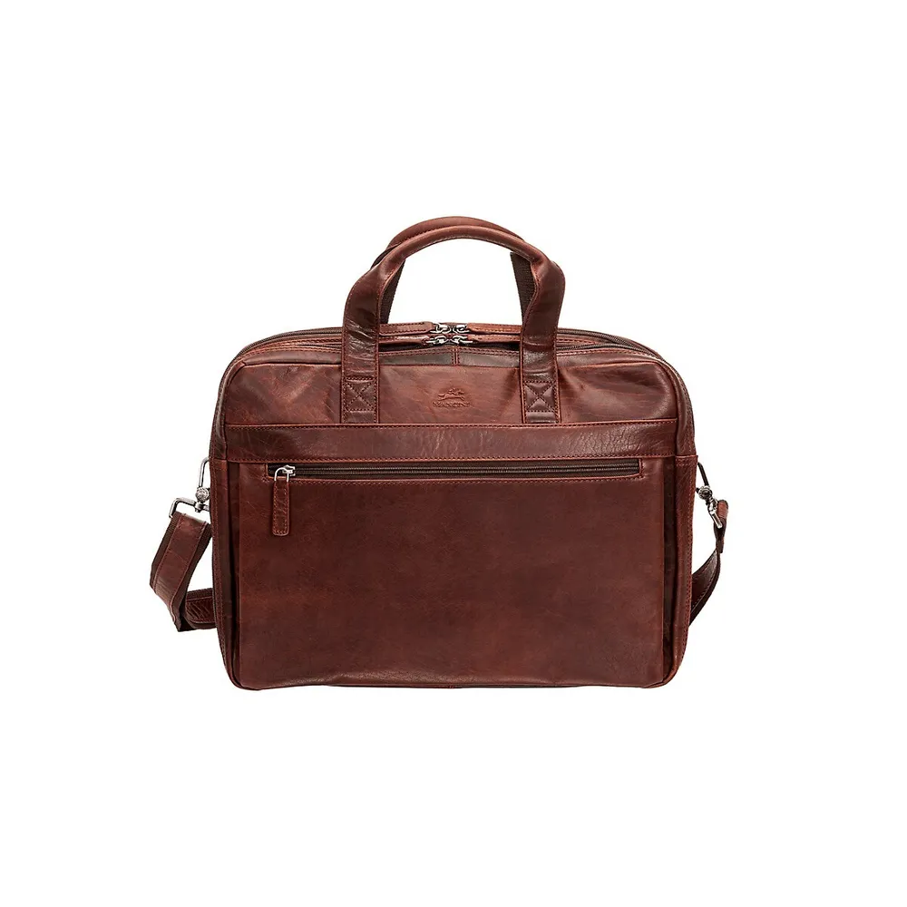 Mancini Signature Double Compartment Laptop Briefcase