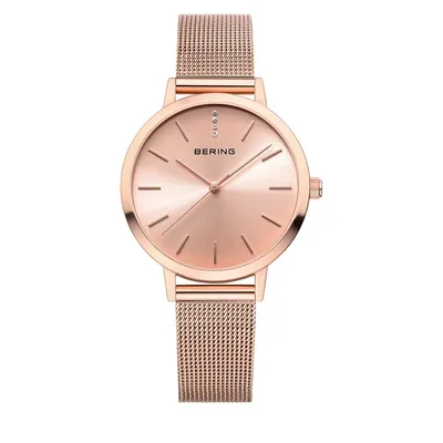 Analog Rose Classic Stainless Steel Bracelet Watch