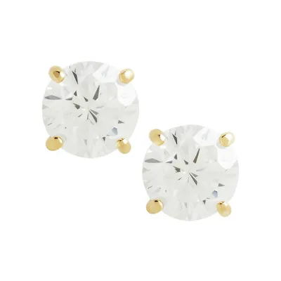 14K Gold Cubic Zirconia Earrings