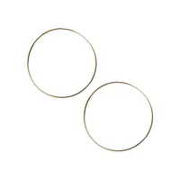 14K Yellow Gold 27mm Endless Hoops