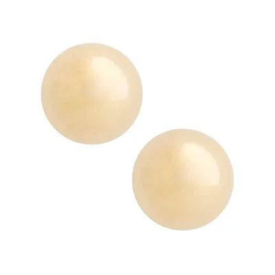 14K Yellow Gold Polished Ball Stud Earrings