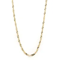 14K Yellow Gold Singapore Chain Necklace