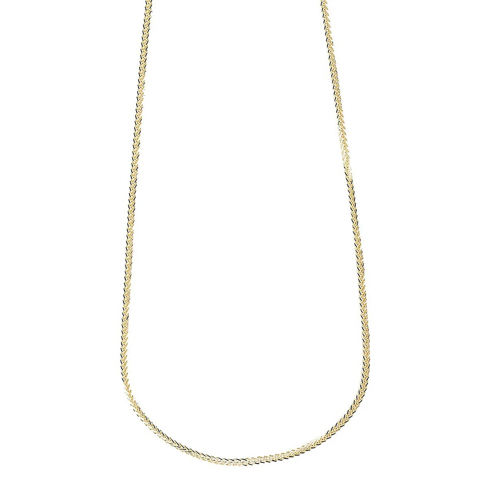 14K Yellow Gold Spiga Link Chain Necklace