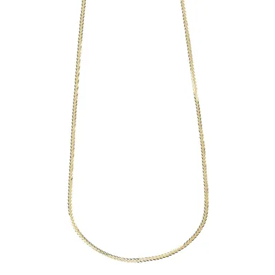 14K Yellow Gold Spiga Link Chain Necklace