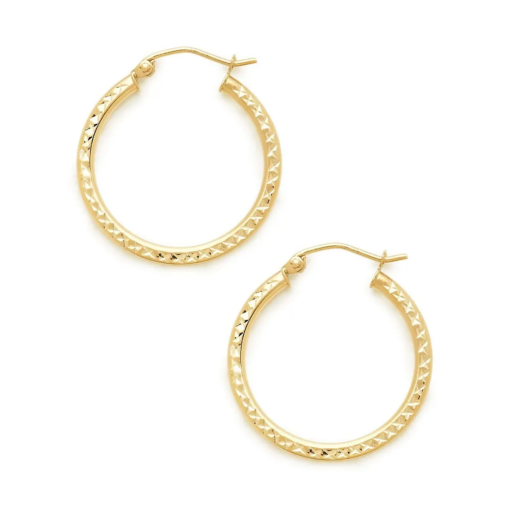 14KT Gold Hoops