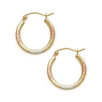 Boucles d'oreilles carrées en or 14 K