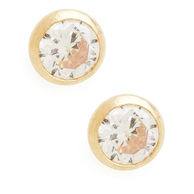 Kid's 14K Yellow Gold & Cubic Zirconia Stud Earrings