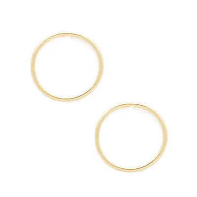 Kid's 14K Yellow Gold Hoop Earrings