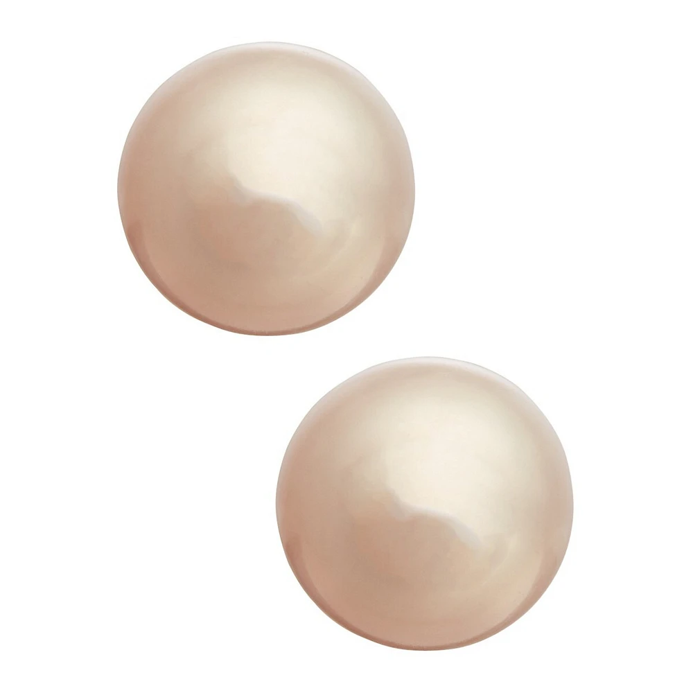 Kid's 14K Pink Pearl Stud Earrings