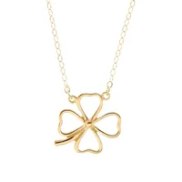 14Kt Yellow Gold Clover Pendant