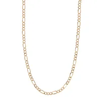 10Kt Yellow Gold Hollow 20 inch Figaro Link Chain With Lobster Clasp Closure