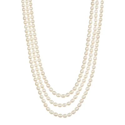 3 Row Pearl Necklace