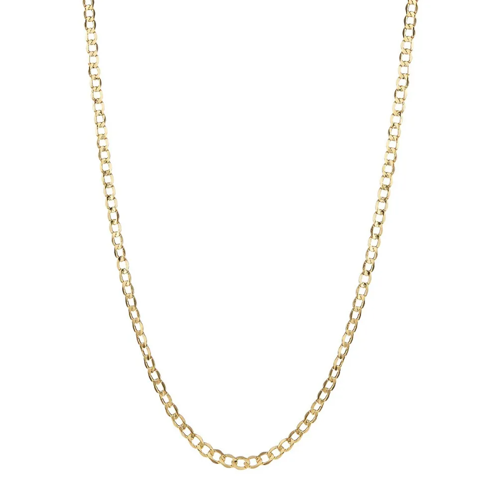 Men's 10K Yellow Gold Curb Necklace