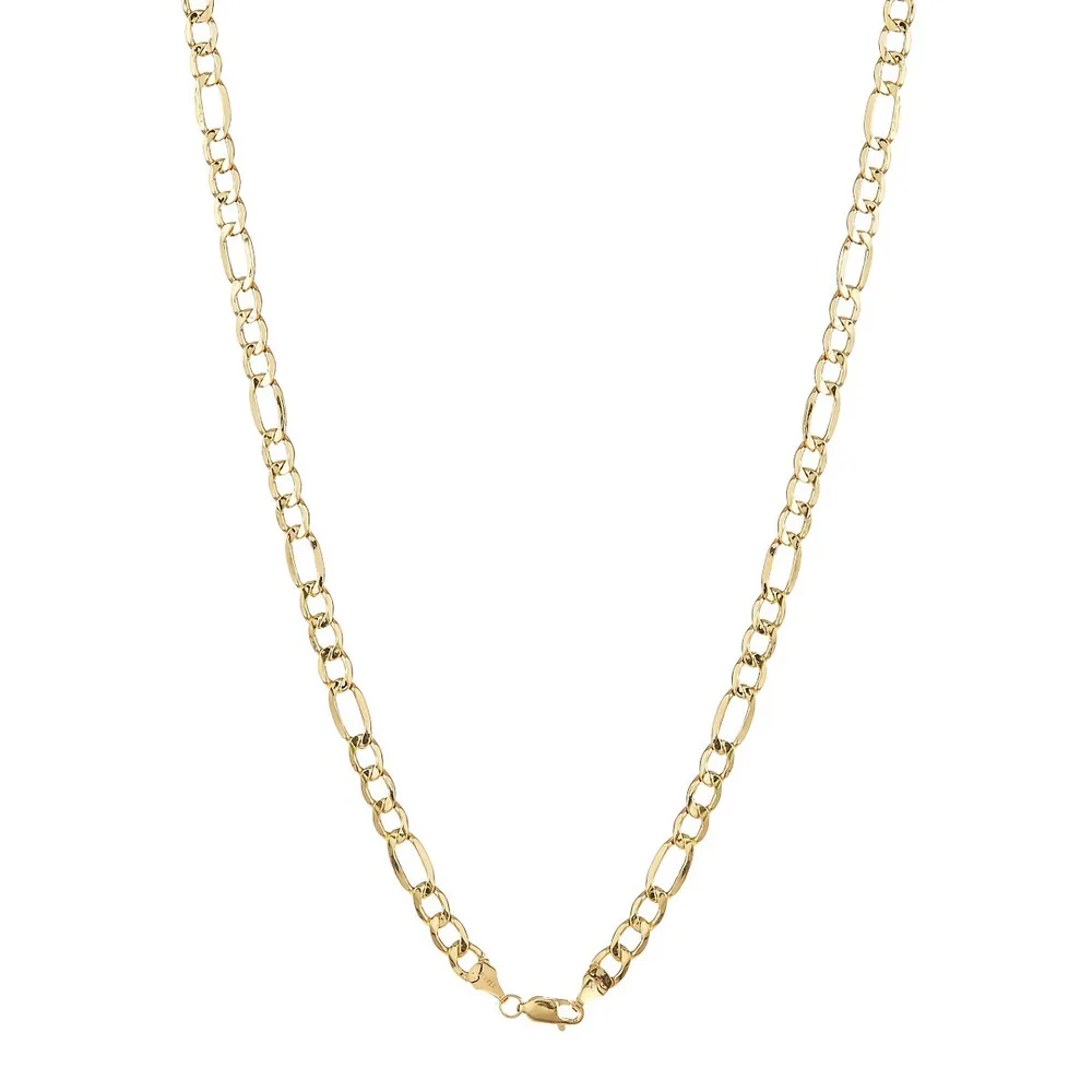 Men's 10K Yellow Gold Figaro Necklace