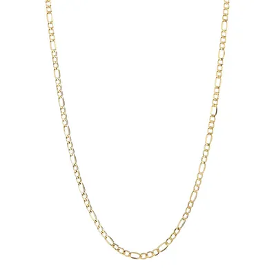 Men's 10K Yellow Gold Figaro Necklace