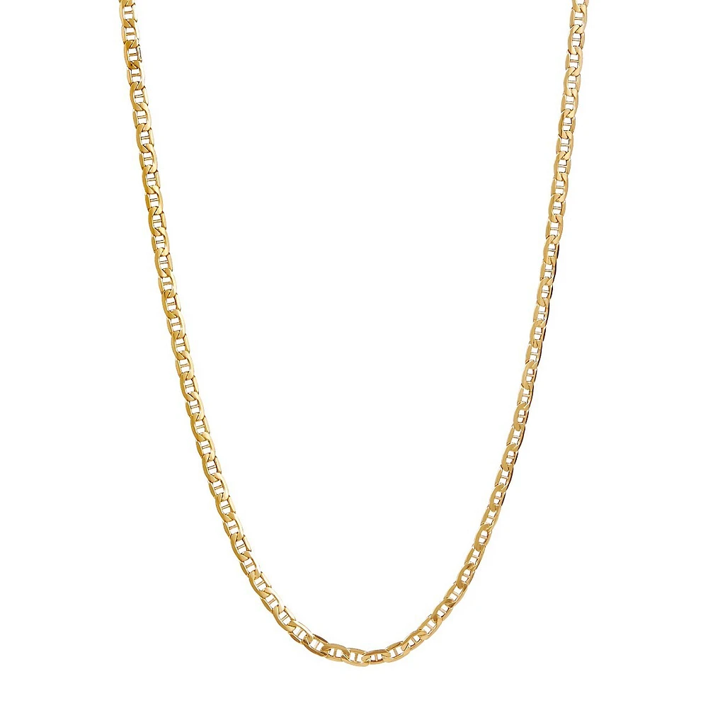 Men's 10K Yellow Gold Mariner Link Chain