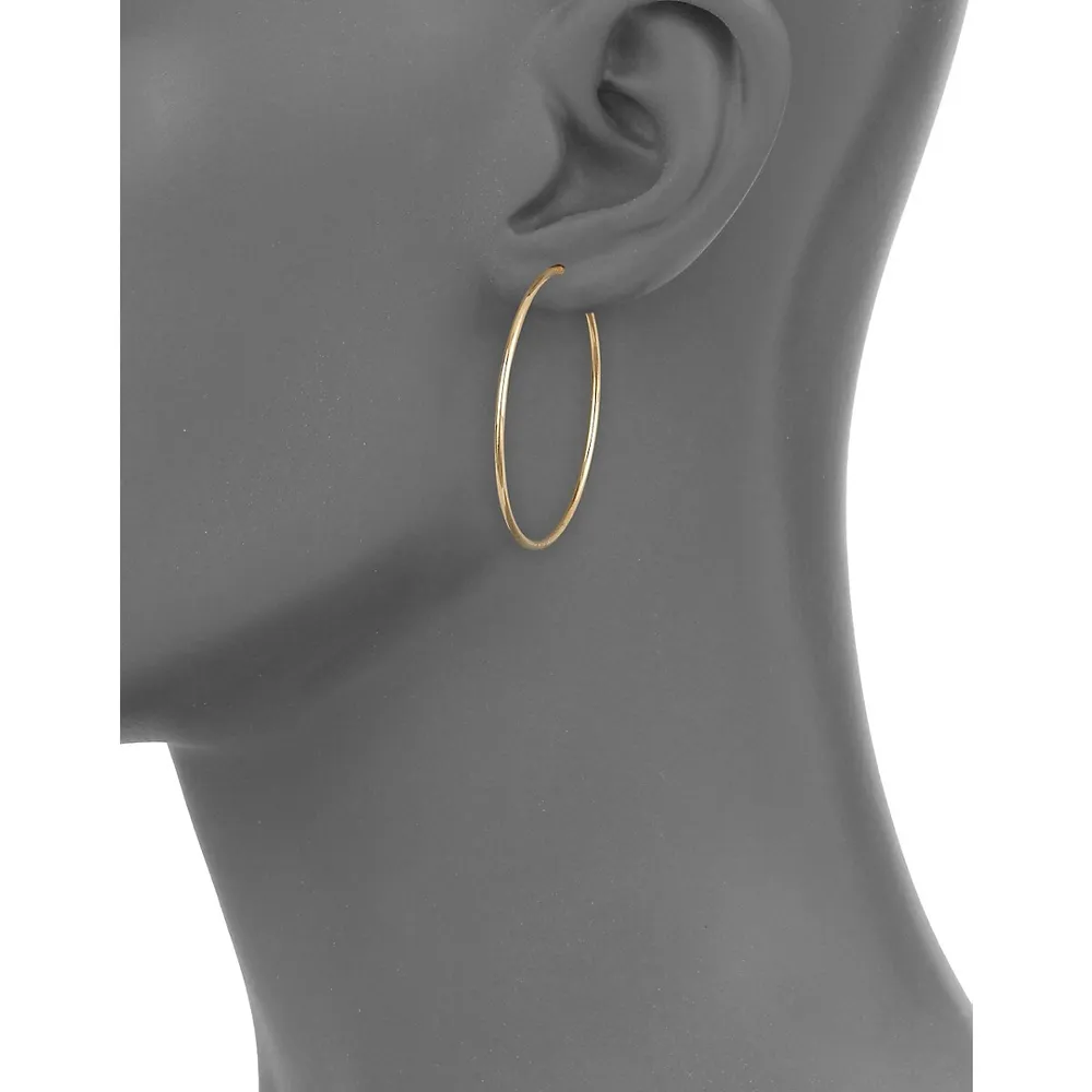 14K Yellow Gold Hoop Earrings