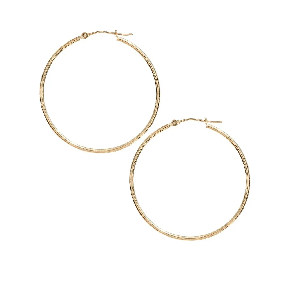 14K Yellow Gold Hoop Earrings