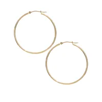 14K Yellow Gold Hoop Earrings