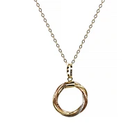 14K Tri-Colour Gold Pendant Necklace