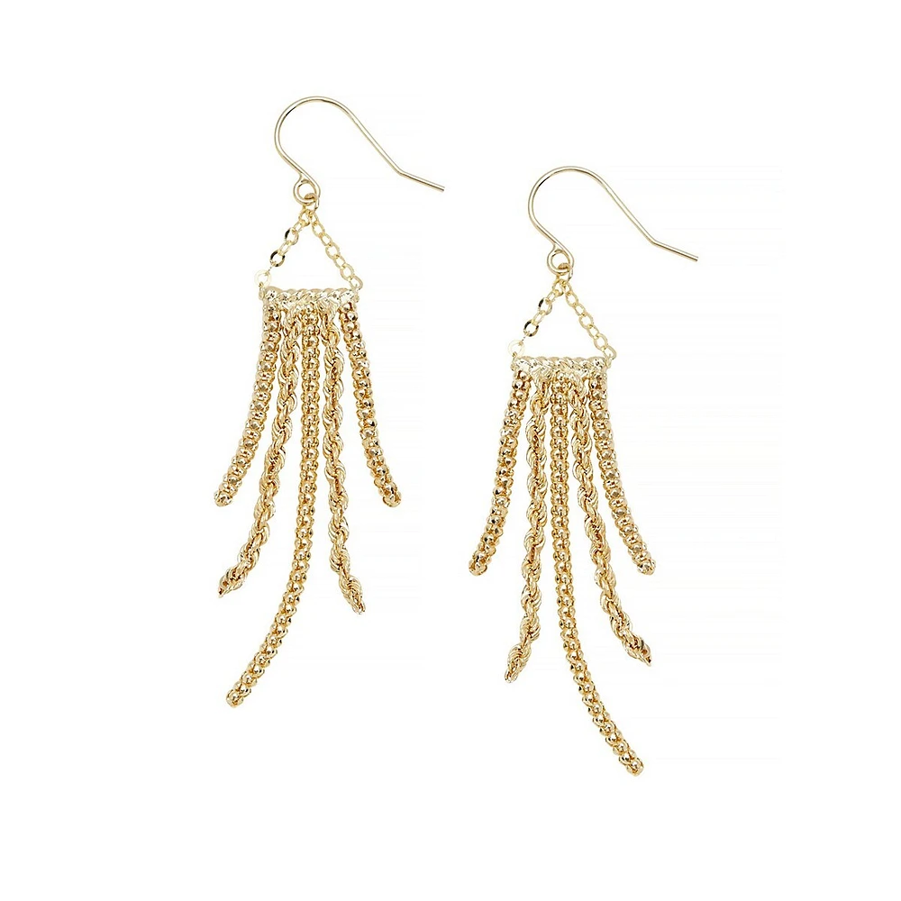 Pendants d'oreilles en or jaune 14 K