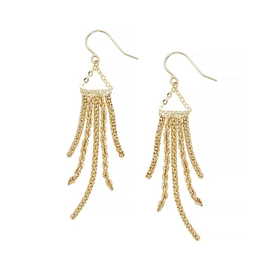 14K Yellow Gold Dangle Earrings