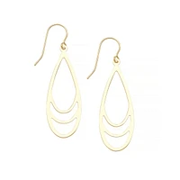 14K Yellow Gold Open Teardrop Earrings