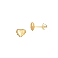 Kid's 14K Yellow Gold Heart Earrings