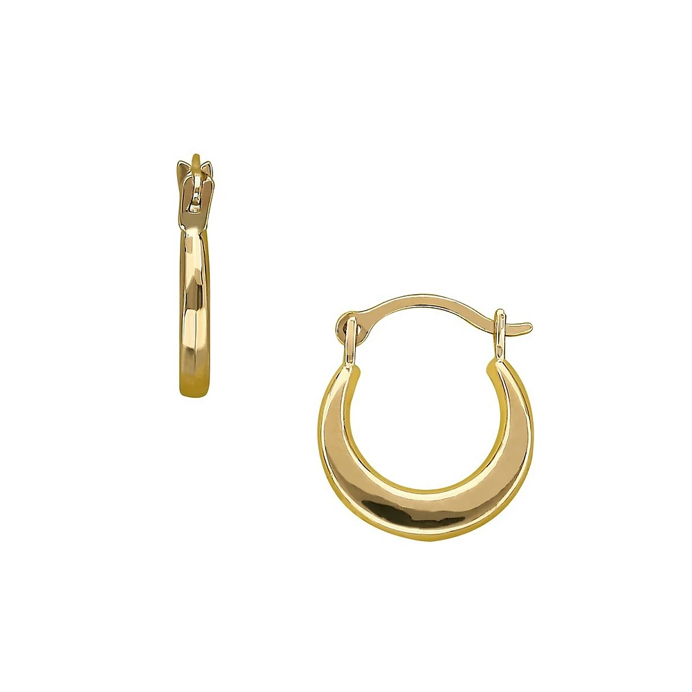 Kid's 14K Yellow Gold Round Hoop Earrings