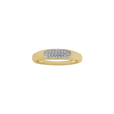 14K Yellow Gold Ring with 0.057 CT. T.W. Diamonds
