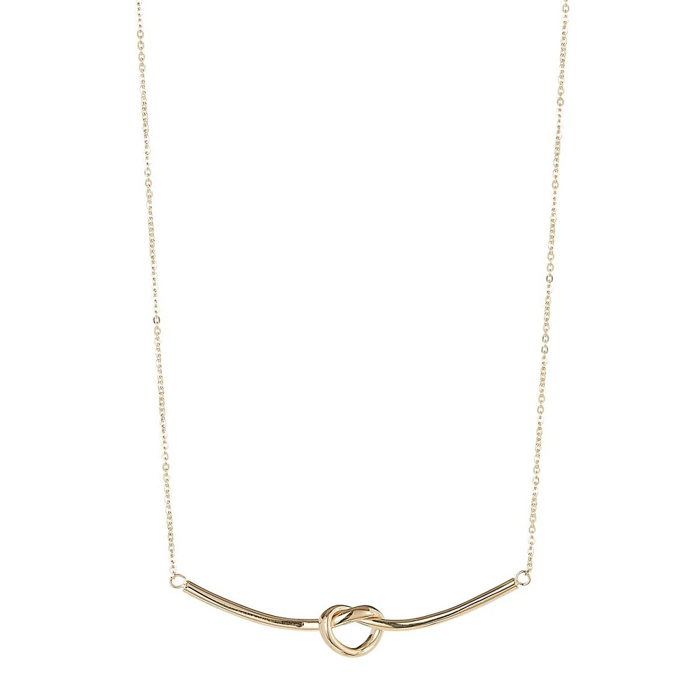 14K Yellow Gold Centre Knot Necklace