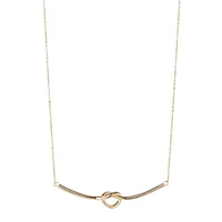 Collier à nœud en or jaune 14 K