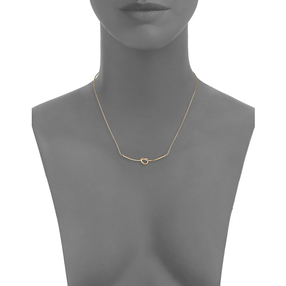 Collier à nœud en or jaune 14 K