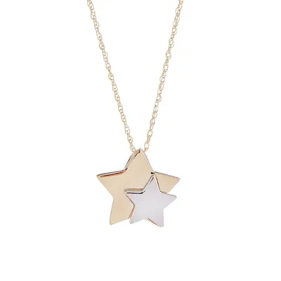 10K Yellow Gold Star Necklace