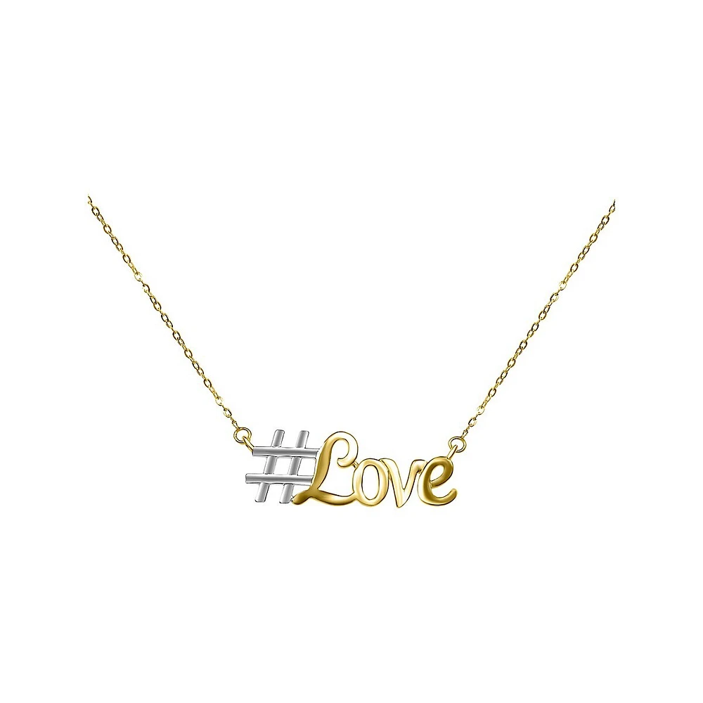 Two-Tone Love Pendant Necklace