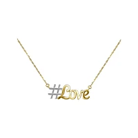 Two-Tone Love Pendant Necklace