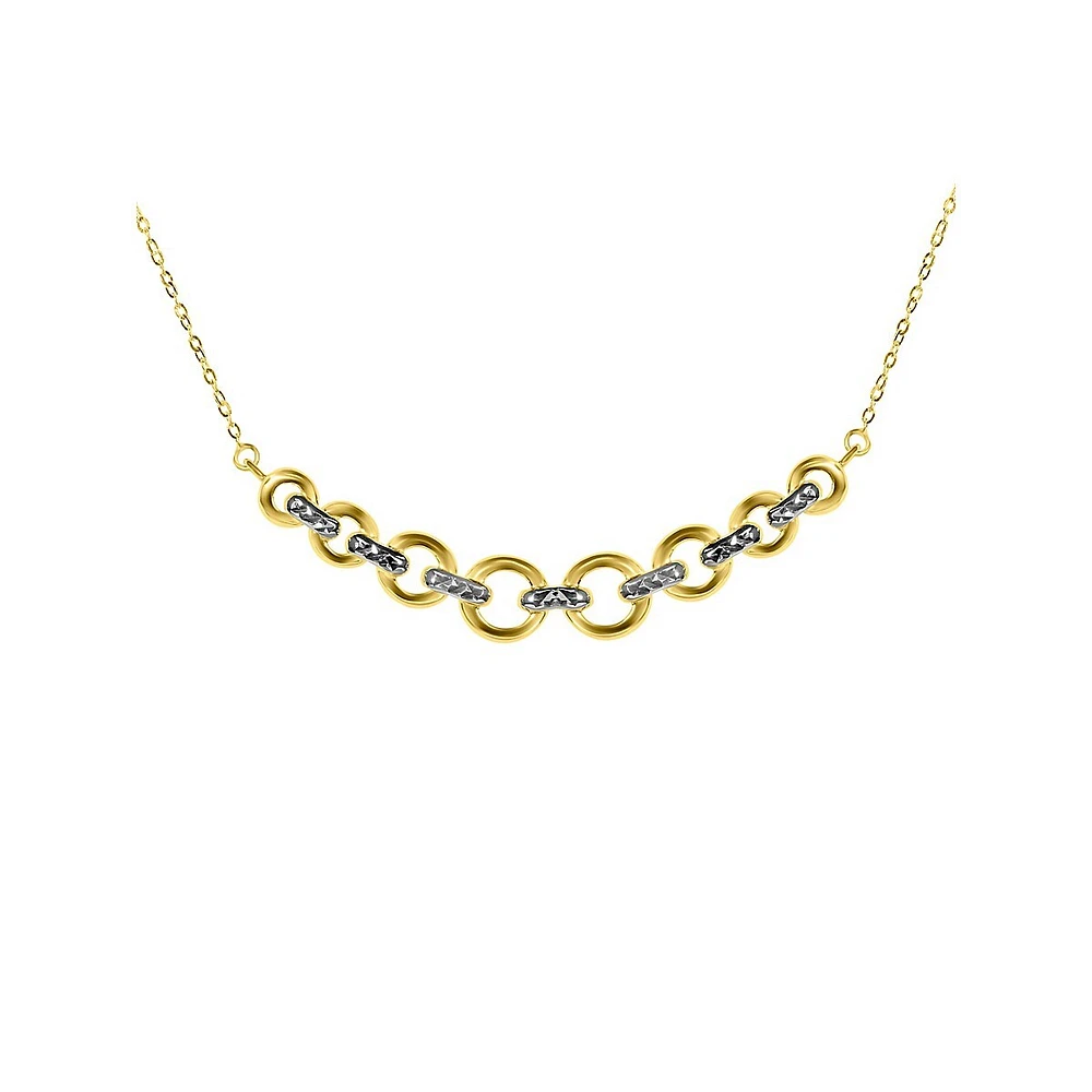 Crystal Open Circle Chain Necklace