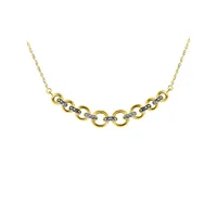 Crystal Open Circle Chain Necklace