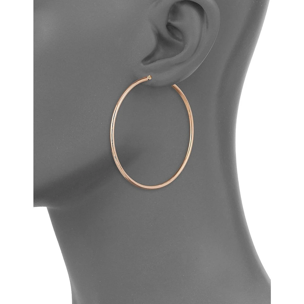 Anneaux tubulaires en or rose 14 ct