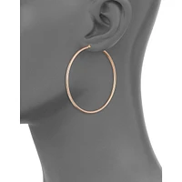 14K Rose Gold Tube Hoop Earrings