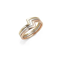 Set of 3 10K Gold Stacking Rings